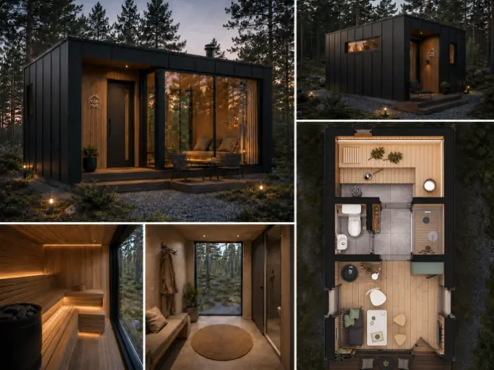 Randare concept YORHUS Sauna Family