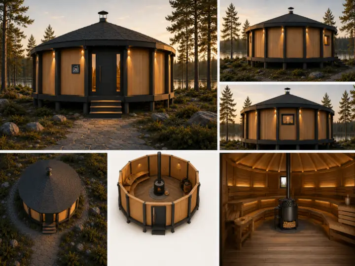 Randare concept YORHUS Sauna Yurt