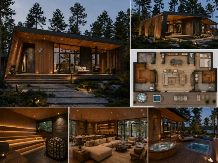 Randare concept YORHUS Sauna Spa
