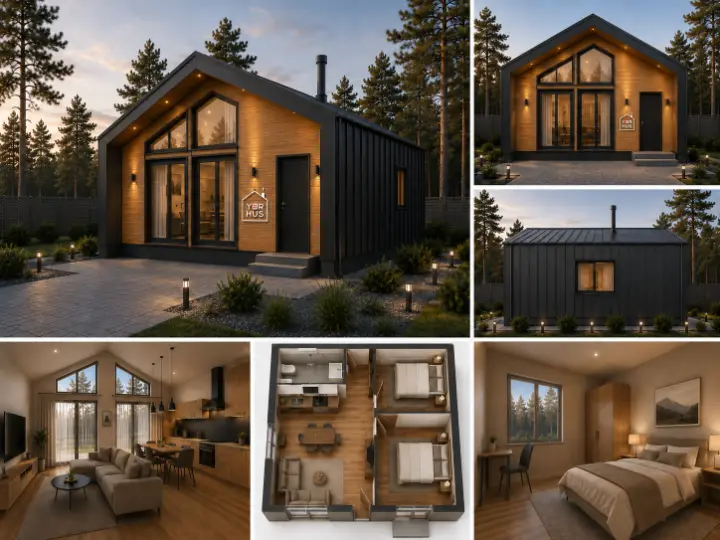 Randare concept YORHUS Barnhouse Compact
